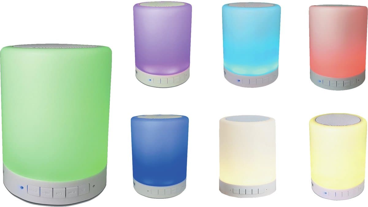 Denver BTL-30 - Bluetooth speaker met verlichting en radio - Wit