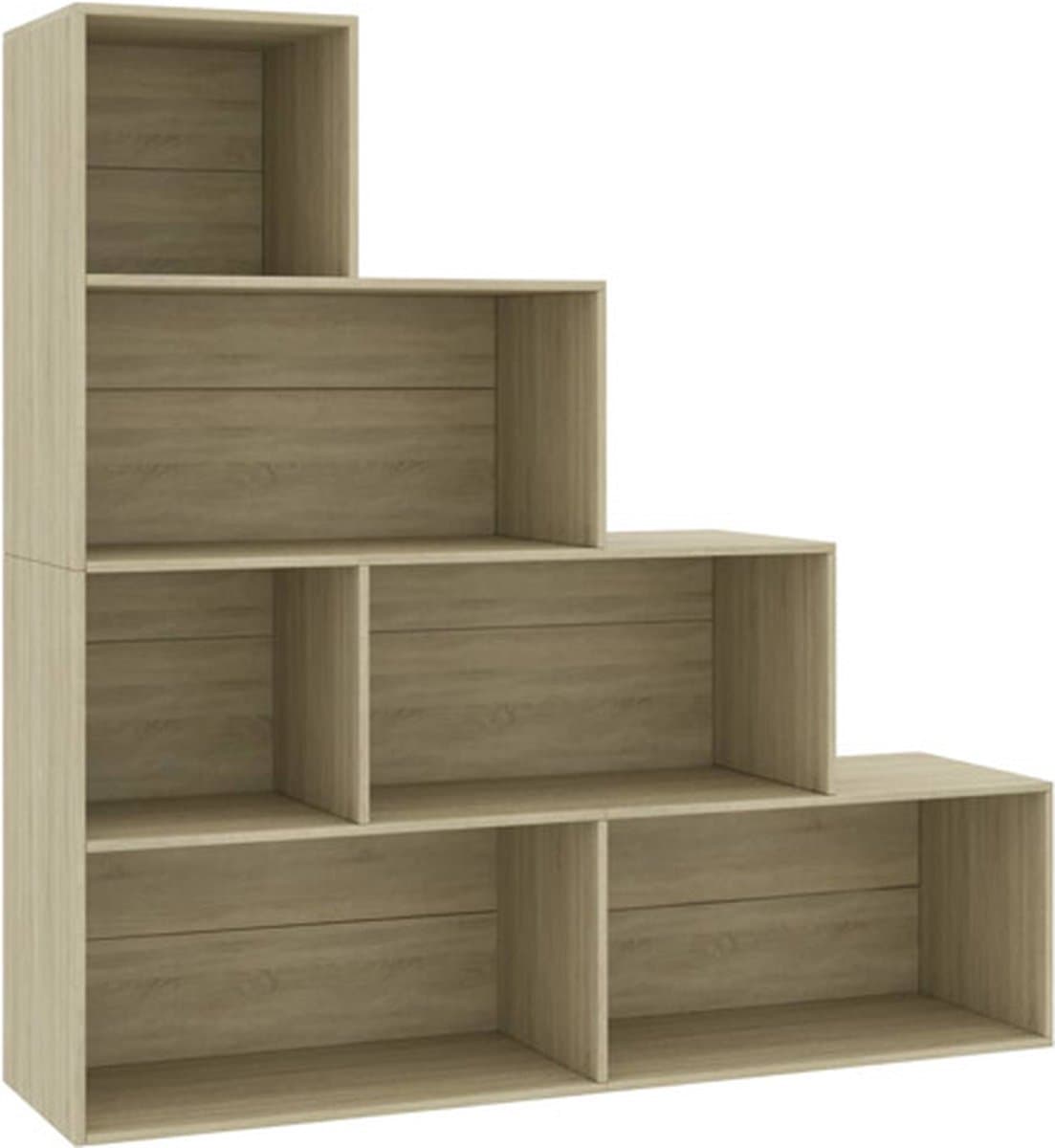 vidaXL Boekenkast Kamerscherm - Sonoma Eiken, 155 x 24 x 160 cm