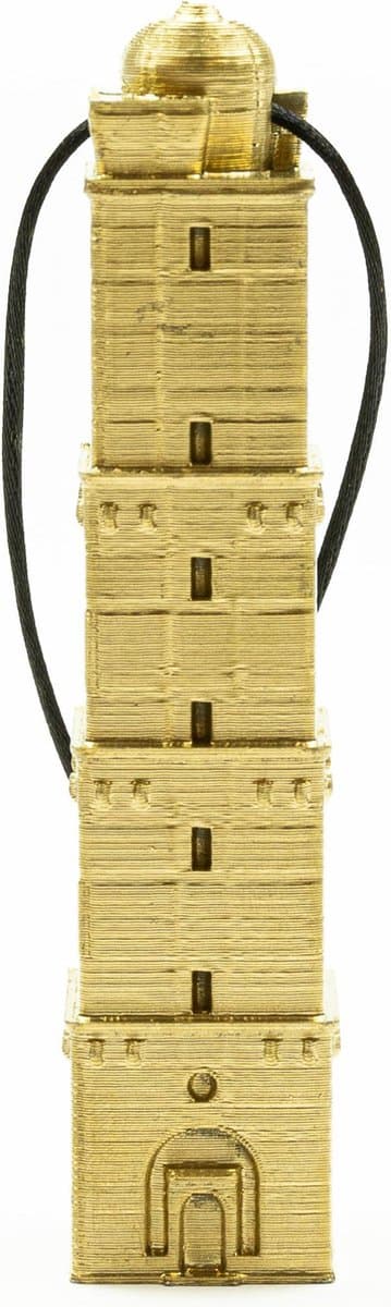 Kersthanger Brandaris Terschelling 3D geprint - Goud