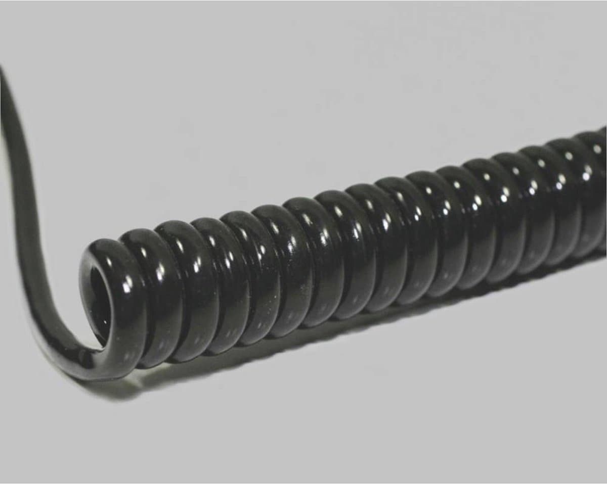 BKL Electronic 1506226 Spiraalkabel Li12Y11Y 1200 mm / 4800 mm 4 x 0.25 mm² Zwart 1 stuk(s)