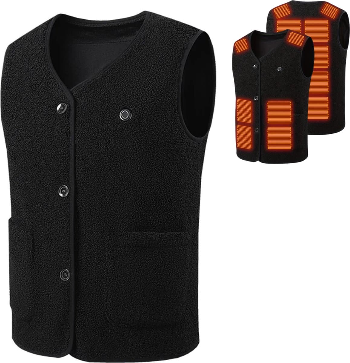 Verwarmde Bodywarmer - Heated Vest - Elektrische Bodywarmer - Jas - Oplaadbaar - Heren - Maat L - 3 Standen