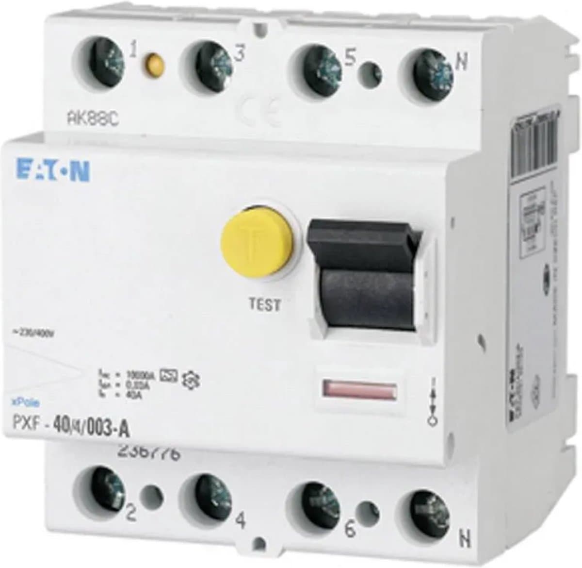 Eaton Aardlekautomaat 40A 4P 30mA - PXF-40/4/003-A