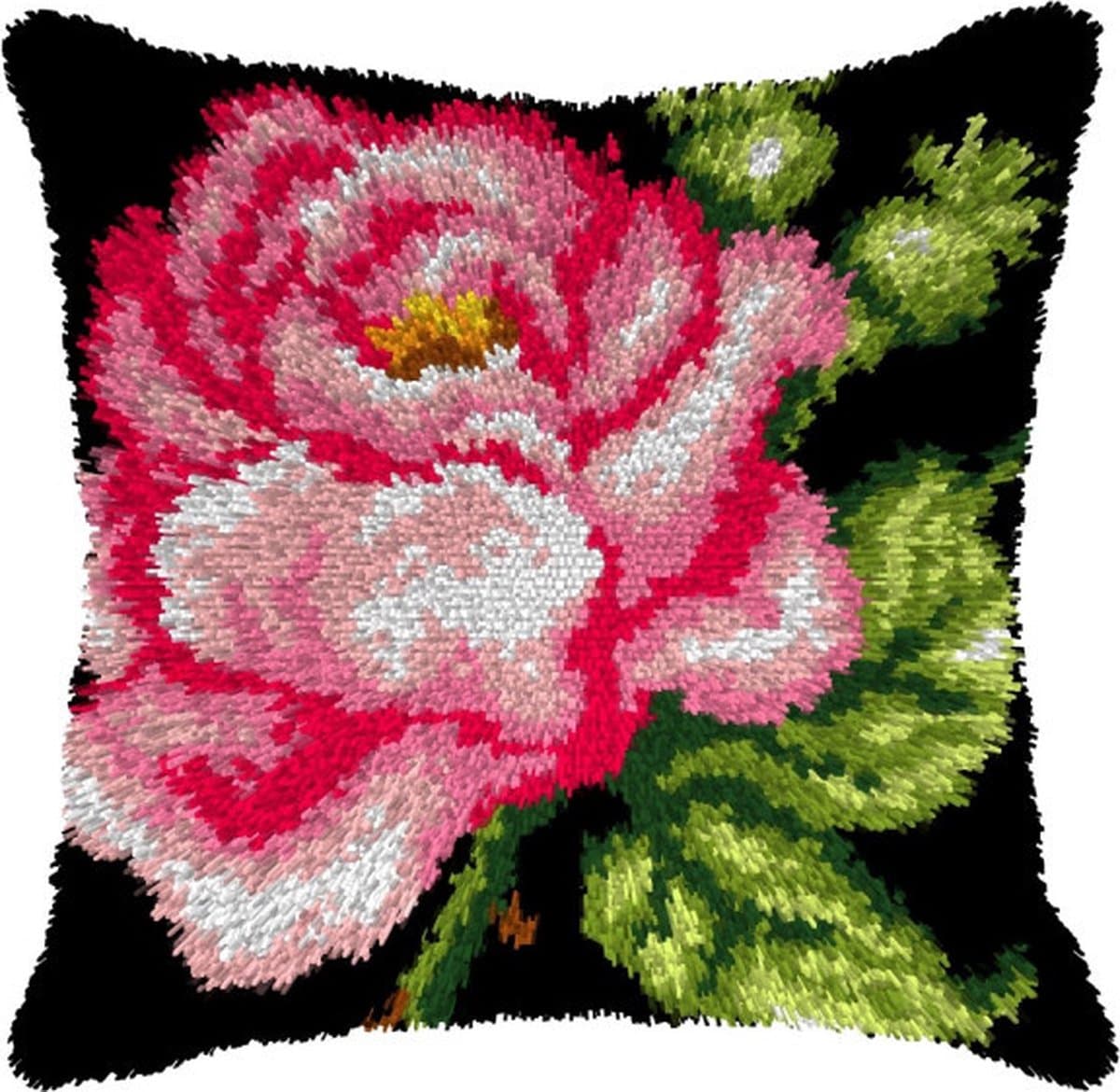 Smyrna Knoopkussen Roze Roos 40 x 40 cm 4150