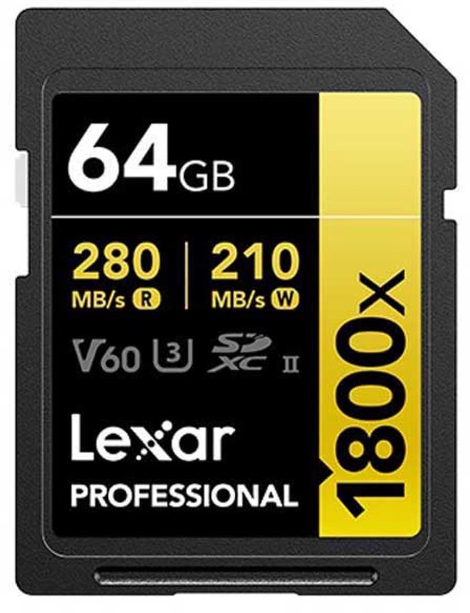Lexar Professional SDXC 1800x GOLD 64GB 180MB/s