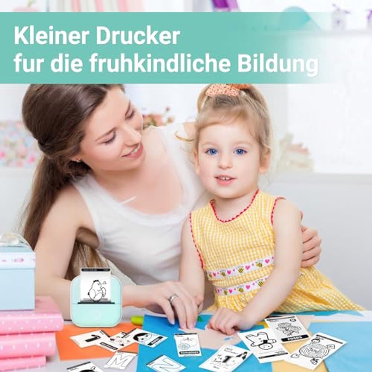 Mini Thermische Fotoprinter 300 DPI met Bluetooth voor Mobiele Telefoon - Compatibel met 15, 25 en 53 mm Papier - Ideaal voor iOS en Android
