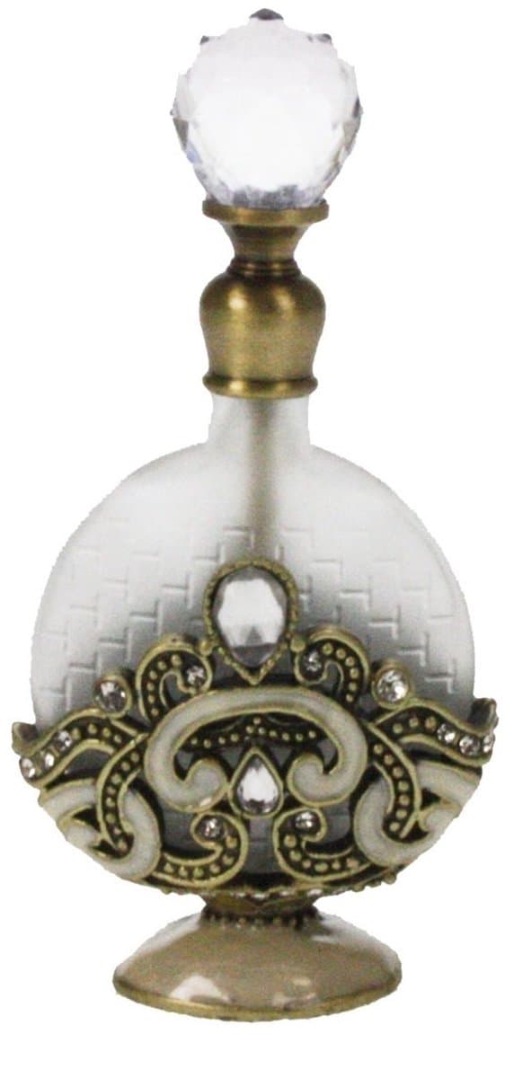 Parfumflesje met Ronde Dop – Strass – 10×5×2 cm – Decoratief & Elegant