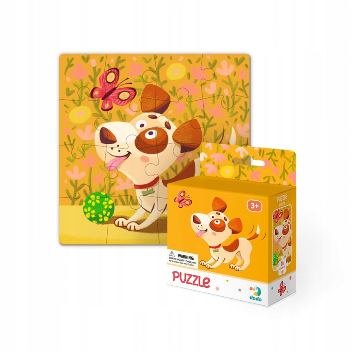 Dodo Puzzel 16 Stukjes Hondje - Educatief Speelgoed voor Kinderen
