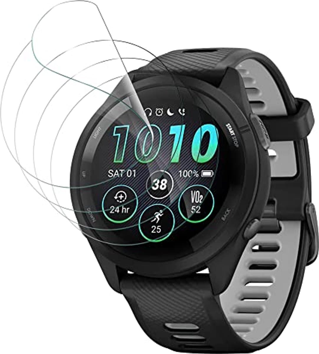 4 stuks schermbeschermers voor Garmin Forerunner 265 - anti-kras, hoge resolutie, zonder luchtbellen