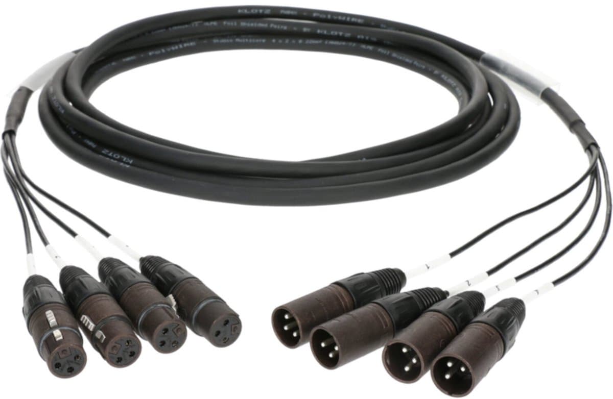 Klotz S04FM002 4-kanaals XLR-XLR signaalkabel 2 meter