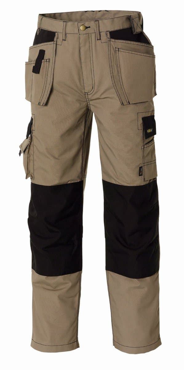 teXXor Canvasbroek Panama kaki/zwart