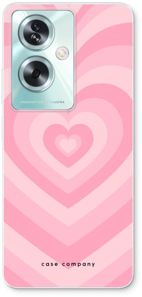 Case Company® - Hoesje geschikt voor Oppo A79 hoesje - Hart Roos - Soft Cover Telefoonhoesje - Bescherming aan alle Kanten en Schermrand