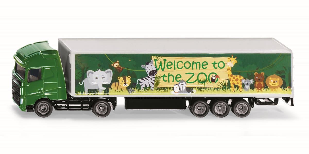 Siku vrachtwagen met aanhanger model - 1:87 schaal, groen