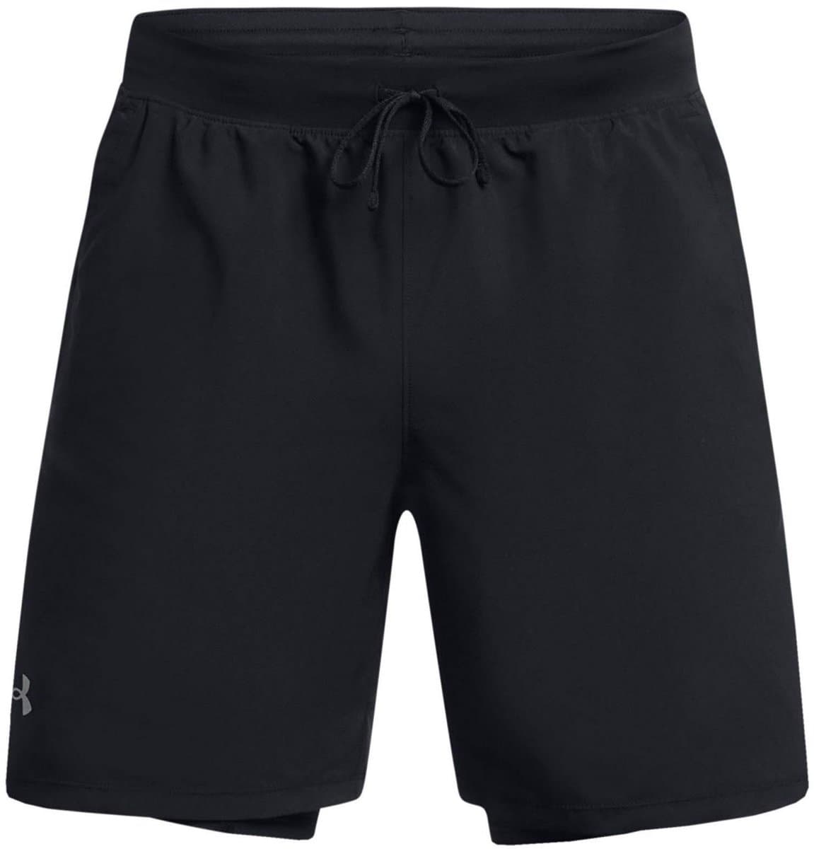 Under Armour UA LAUNCH 7'' 2-IN-1 SHORTS-BLK Heren Sportbroek - Zwart - Zwart - Reflective