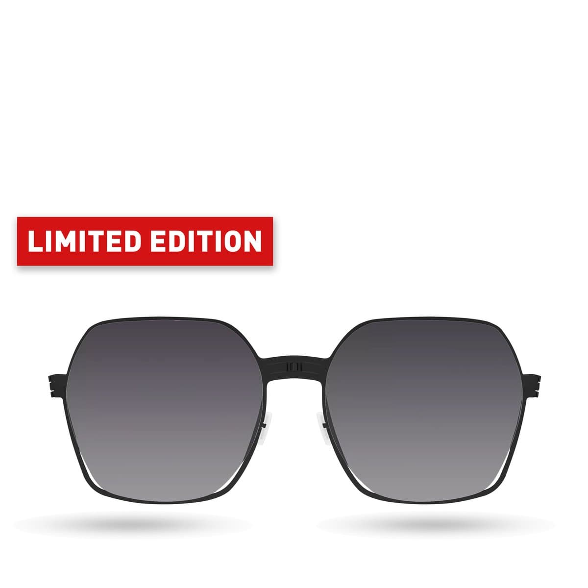 ROAV MEGAN LIMITED EDITION - Opvouwbare zonnebril – Polariserend UV400 - Matte Black - Grey Gradient glazen