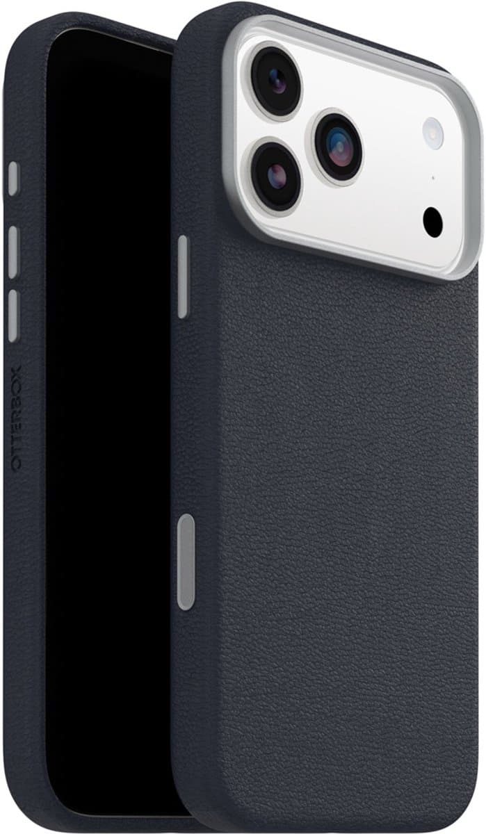 Otterbox Symmetry iPhone 17 Pro Max Back Cover met MagSafe Magneet Leer Blauw
