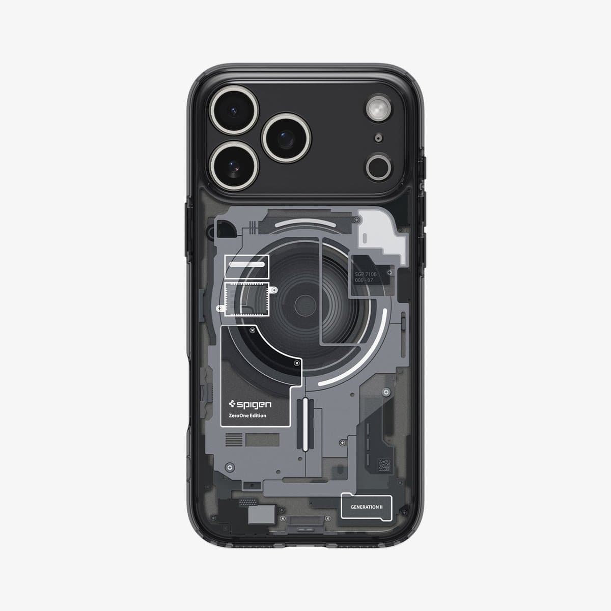 Spigen ACS10042 mobiele telefoon behuizingen 17,5 cm (6.9") Hoes Zwart, Transparant