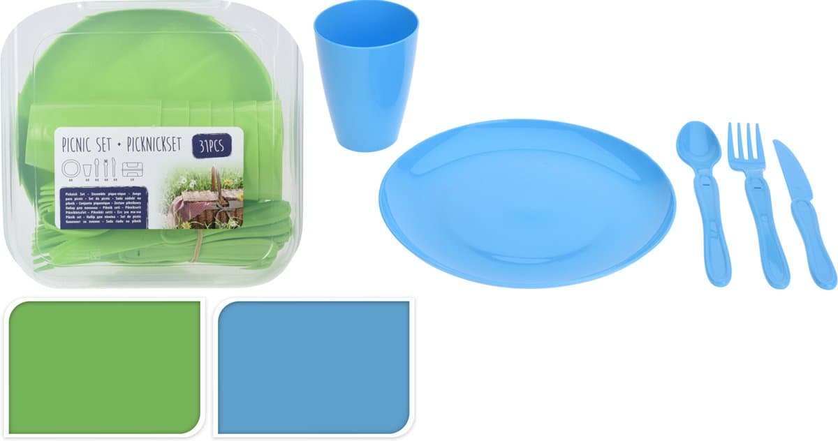 Picknick set blauw