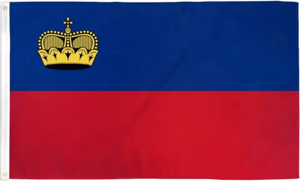 Scoby - Liechtensteinse Vlag - Liechtenstein Flag - Liechtenstein - 90x150cm - Original Colors - Strong Quality - Inclusief Bevestigingsringen