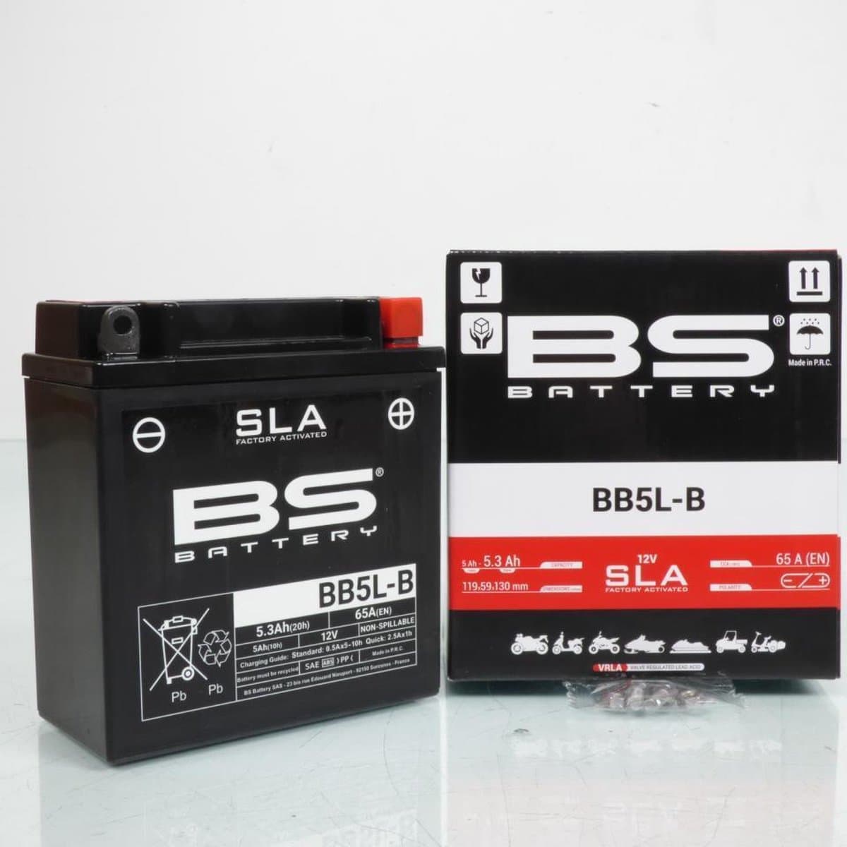 SLA BS-accu voor Aprilia 50 Scarabeo 2T EU2 scooter 2010-2016 YB5L-B / 12 V 5,3 Ah nieuw