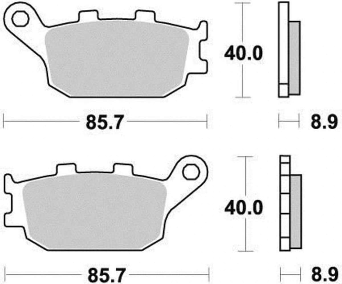 ap racing remblok voor motor yamaha 600 fz6 2004 tot 2007 ar / lmp257sr nieuw