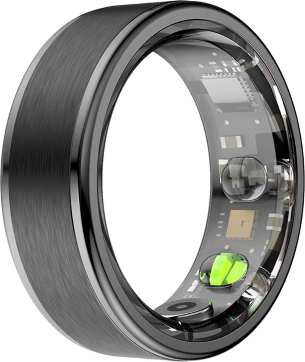 Kuno Smart Ring - Slimme ring - Smart Wearable - Health Ring - Slaap Tracker - Hartslagmeter - Stappenteller - Fitness en Activiteiten Tracker - Calorieen Bijhouden - Geen Abbonement - Waterdicht - voor Mannen en Vrouwen - Zwart - Maat #10