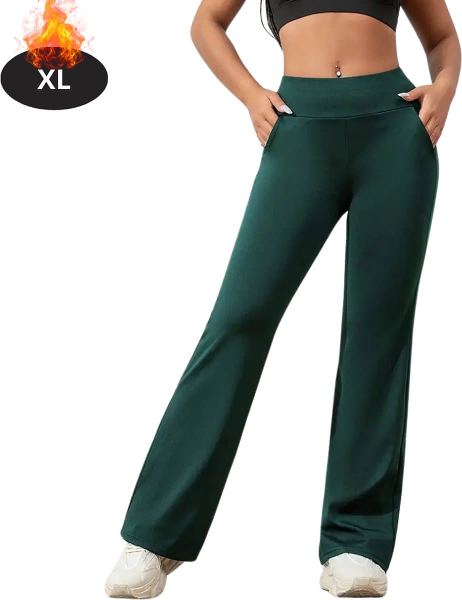 Bovista Trainingsbroek Dames - Sportbroek - Trainingsbroek Lang - Trainingspak - Sportkleding - Donkergroen - XL