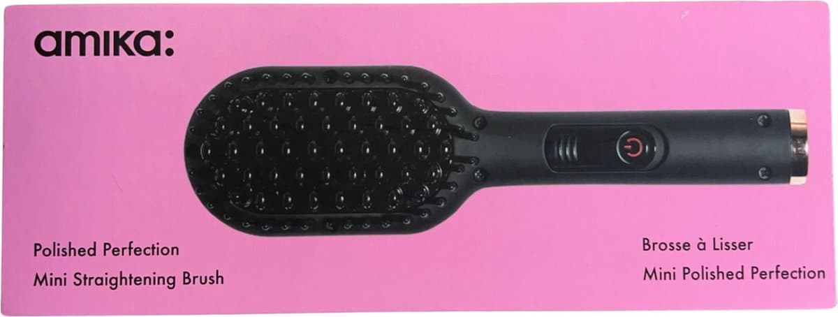 Amika polished perfection mini straightening brush - stijlborstel- fohnborstel
