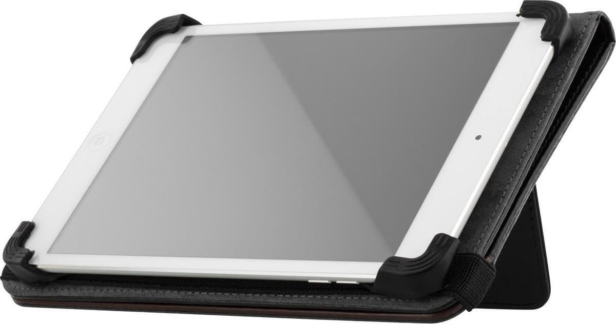 STREETZ TPF-1206 Universele Tablet Cover voor 7-8 ", Pashouders, Handvat, Zwart / Bruin