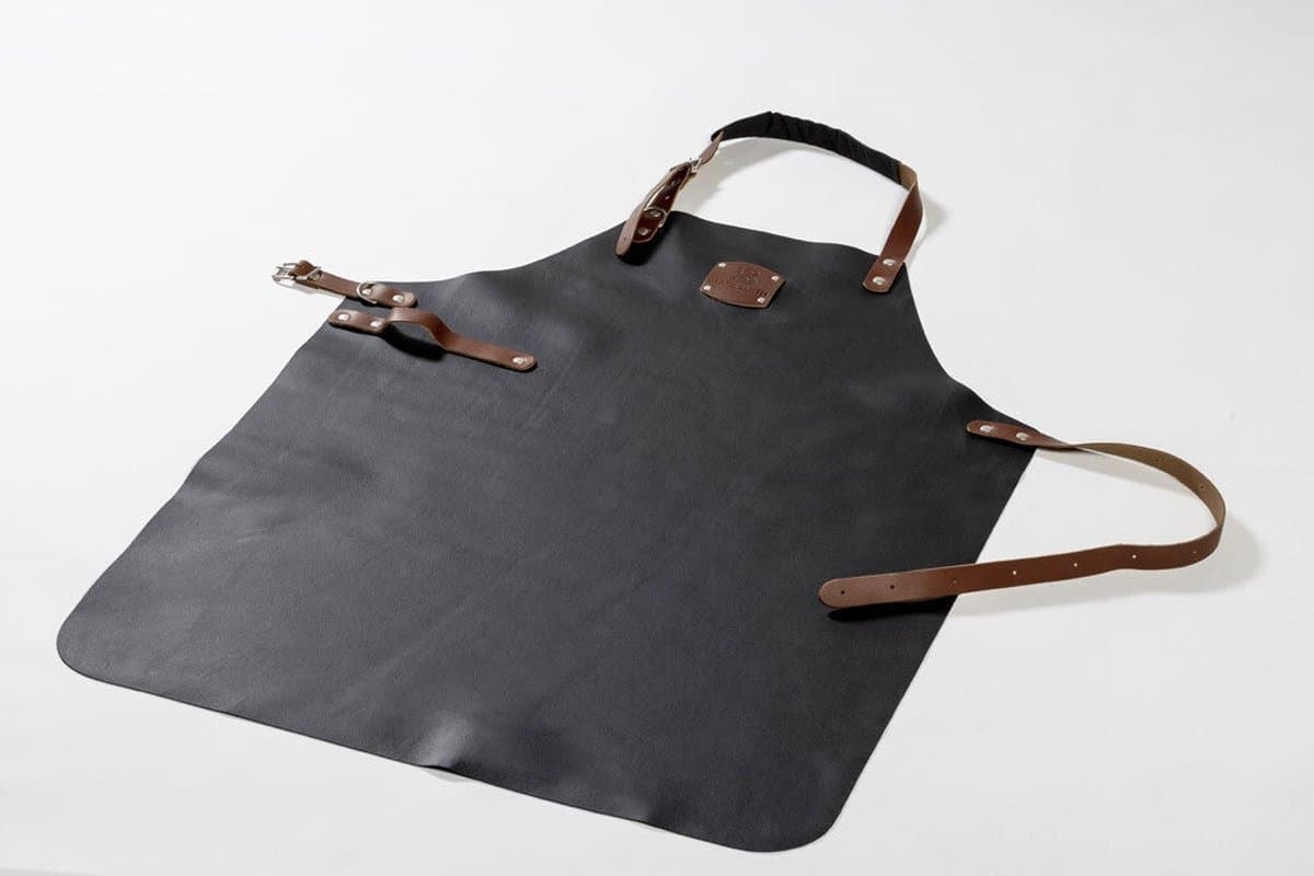 Blacksmith Leren Schort L - BBQ - Zwart