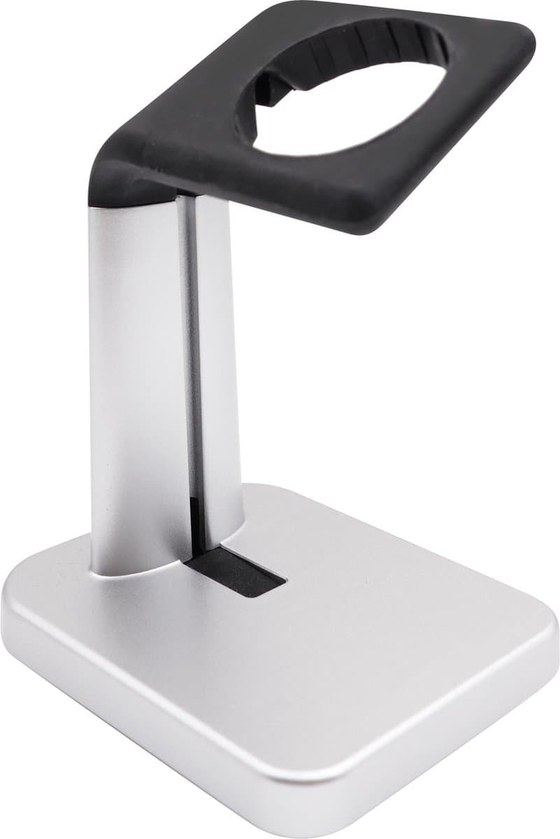 Macally MWATCHSTAND Standaard voor Apple Watch Series Ultra, 10, 9, 8, 7, 6, 5, 4, 3, 2, 1, SE (49 mm, 45 mm, 44 mm, 42 mm, 41 mm, 40 mm, 38 mm) - Zilver- Magnetische oplaadkabel voor Apple Watch niet inbegrepen!