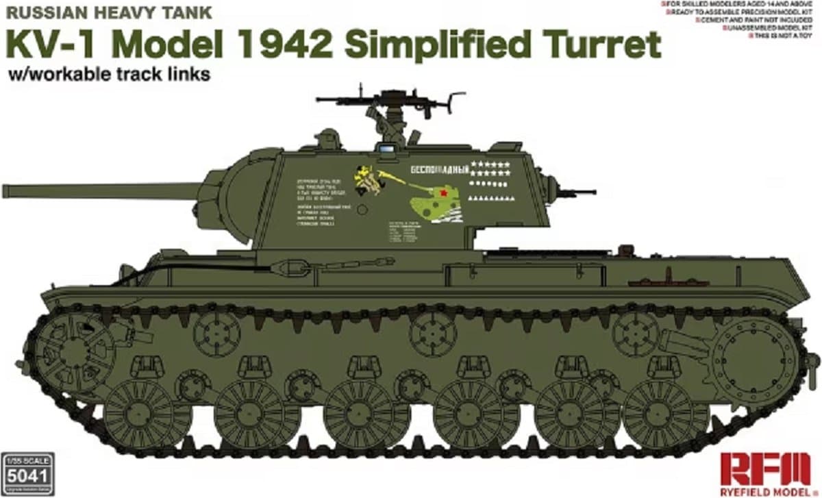 Rye Field Model Modelbouwpakket Militaire voertuigen - 5041 Russian Heavy Tank KV-1 Model 1942 Plastic - 1:35 - Modelbouw