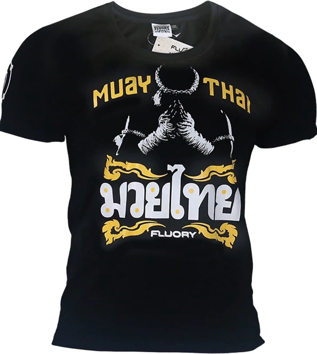 Fluory Mongkon Muay Thai Fighter T-Shirt Zwart - XS