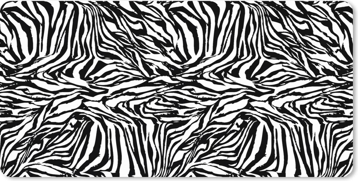 Muismat XXL 90x45 cm - Bureau onderlegger - Bureau mat Patroon - Zebra - Vacht - Bureaumat - Gaming mousepad xl - Bureaulegger groot - Computer deskmat