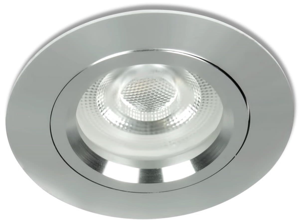 LED Mini inbouwspot Morgan -Rond RVS Look -Koel Wit -Dimbaar -3.6W -Integral LED