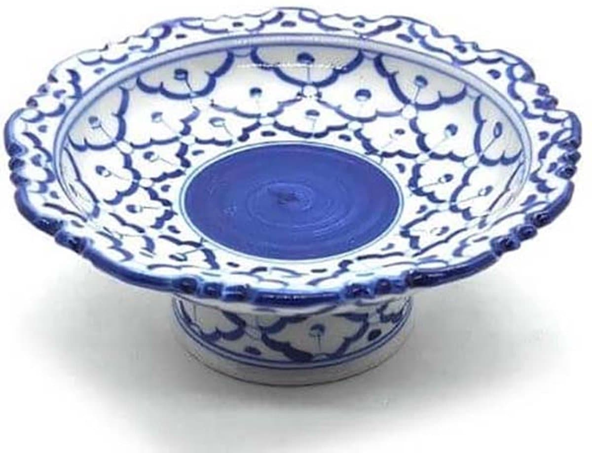 Presenteerschaal – Serveerschaal – Schaal op voet – Snackschaal – Etagère – Thais servies  18 cm