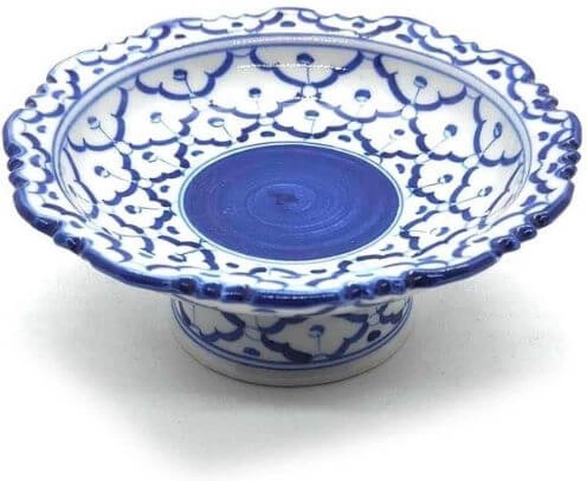 Presenteerschaal – Serveerschaal – Schaal op voet – Snackschaal – Etagère – Thais servies  24 cm