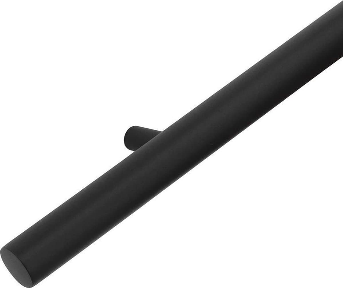 IVOL Design trapleuning zwart 80 cm met 2 houders
