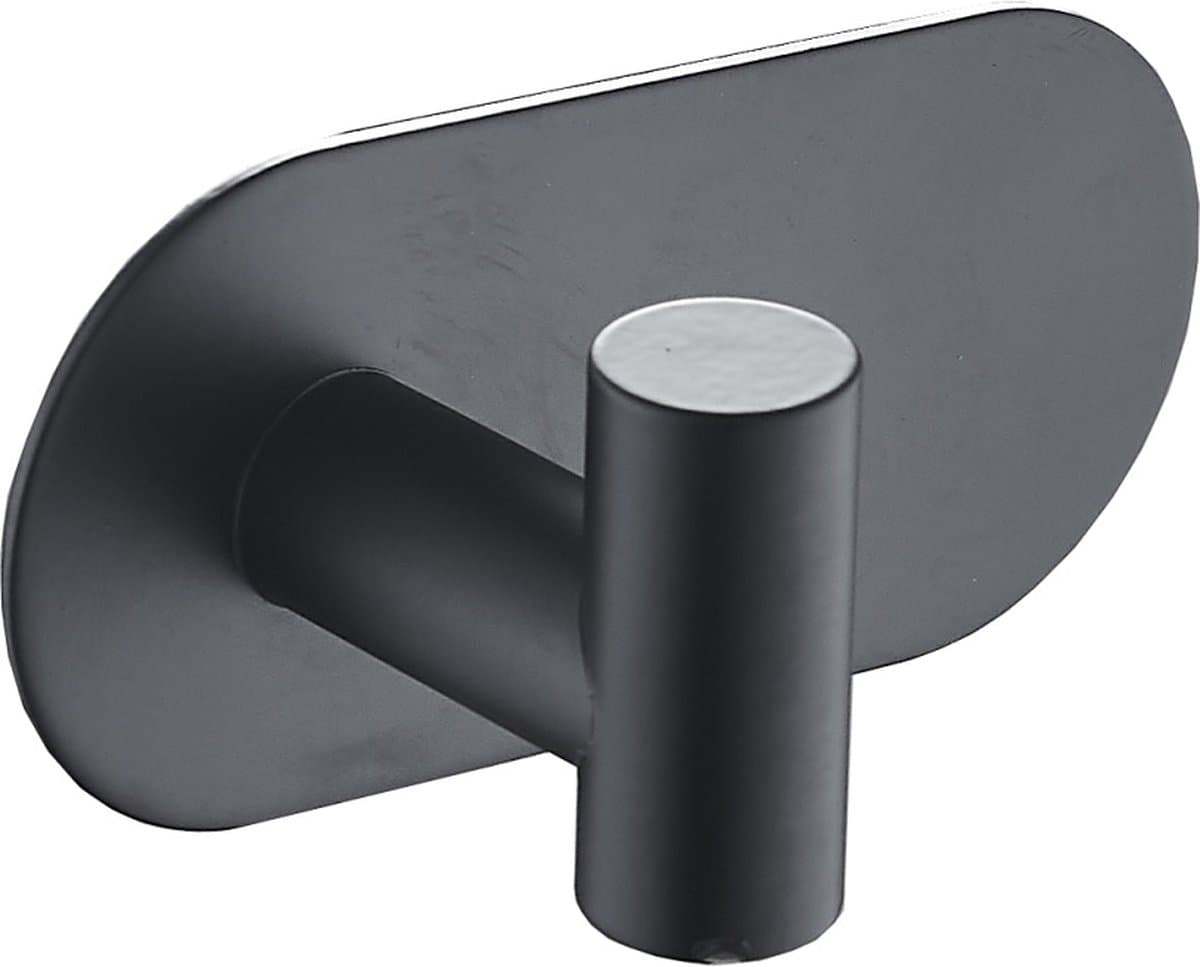 Mawialux handdoekhaak - 10x1,5x5cm - Mat zwart - RVS - ACS4MZ1