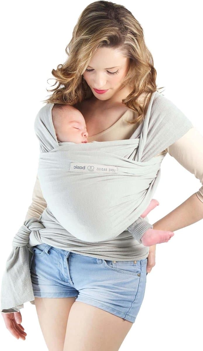 Draagdoek Baby - Rekbare Sjaal - Baby Dragen - Eenvoudige Knoop - Tot 9 kg - Parel