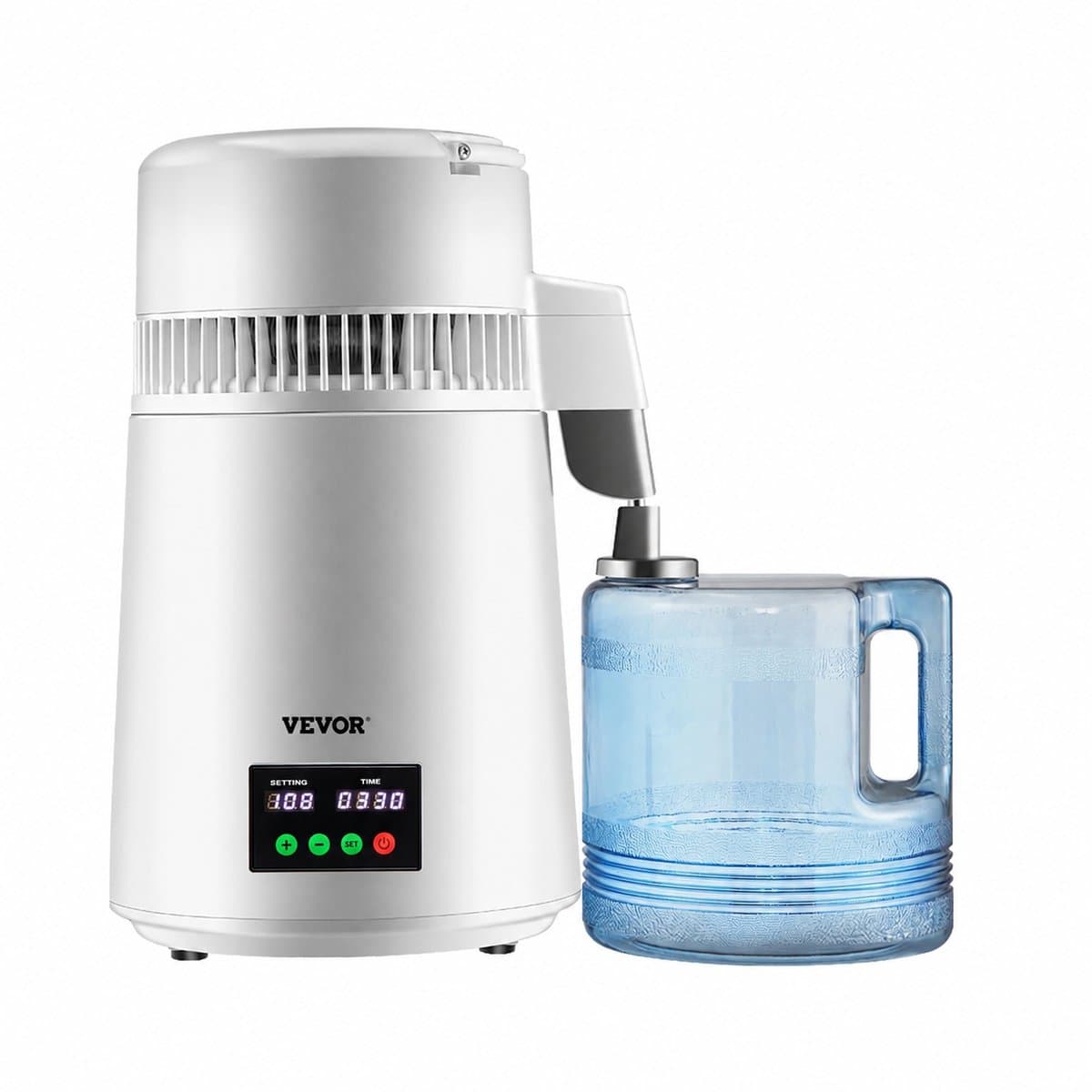 Brandistry - Waterdestilleerder - Water Zuiveraar 4 Liter - Noodpakket - Water Ontharder - Tempratuur Handmatig Instelbaar - Rvs