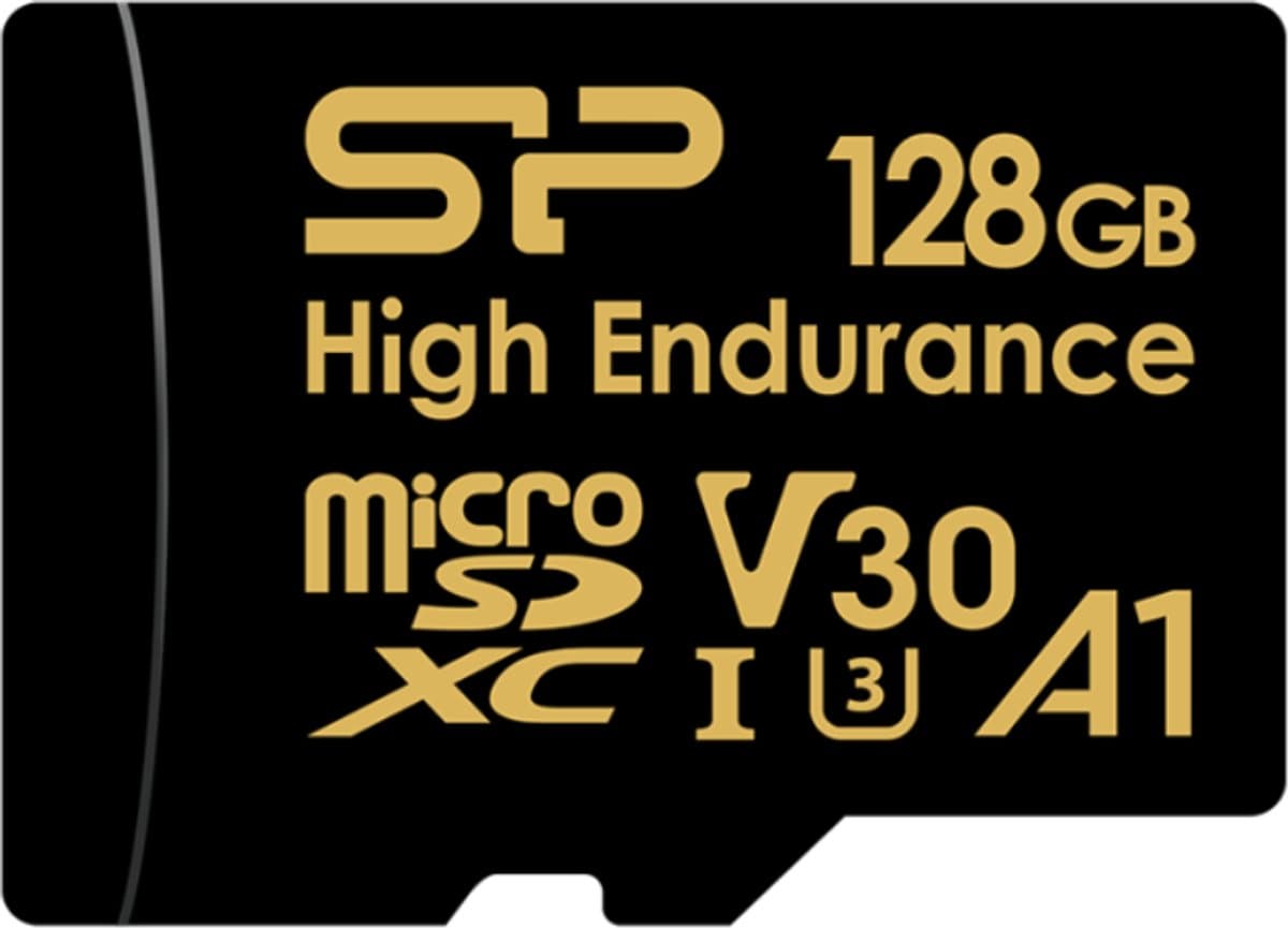 Micro SD-Kaart - 128GB - Golden Series - Silicon Power - High Endurance MicroSD