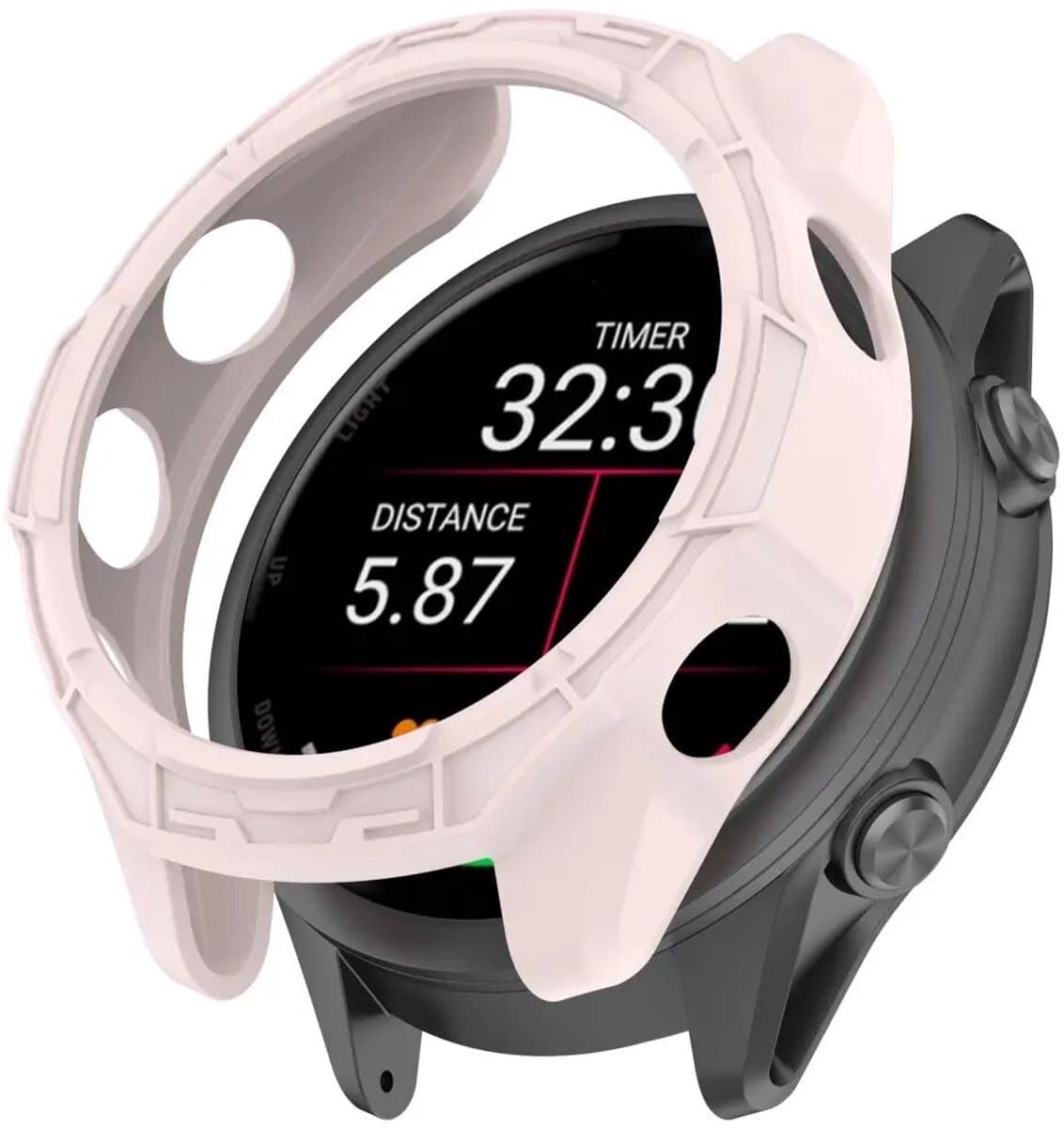 Hoesje Geschikt voor Garmin Forerunner 970 - TPU Bumper Case - Roze