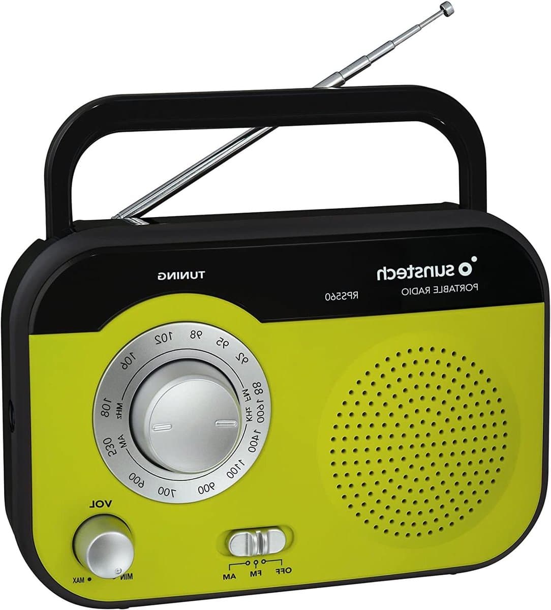 Draagbare Radio - AM FM Ontvanger - Muziek Luisteren - Analoge Tuner - 75 cm speaker - Groen