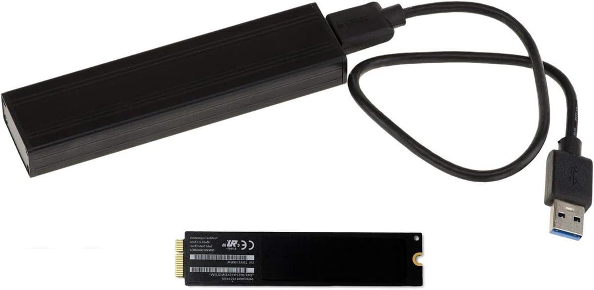 SSD Behuizing - Externe Adapter - MacBook Data Overzetten - USB 3.0 5Gbps - 13.1 cm - Grijs