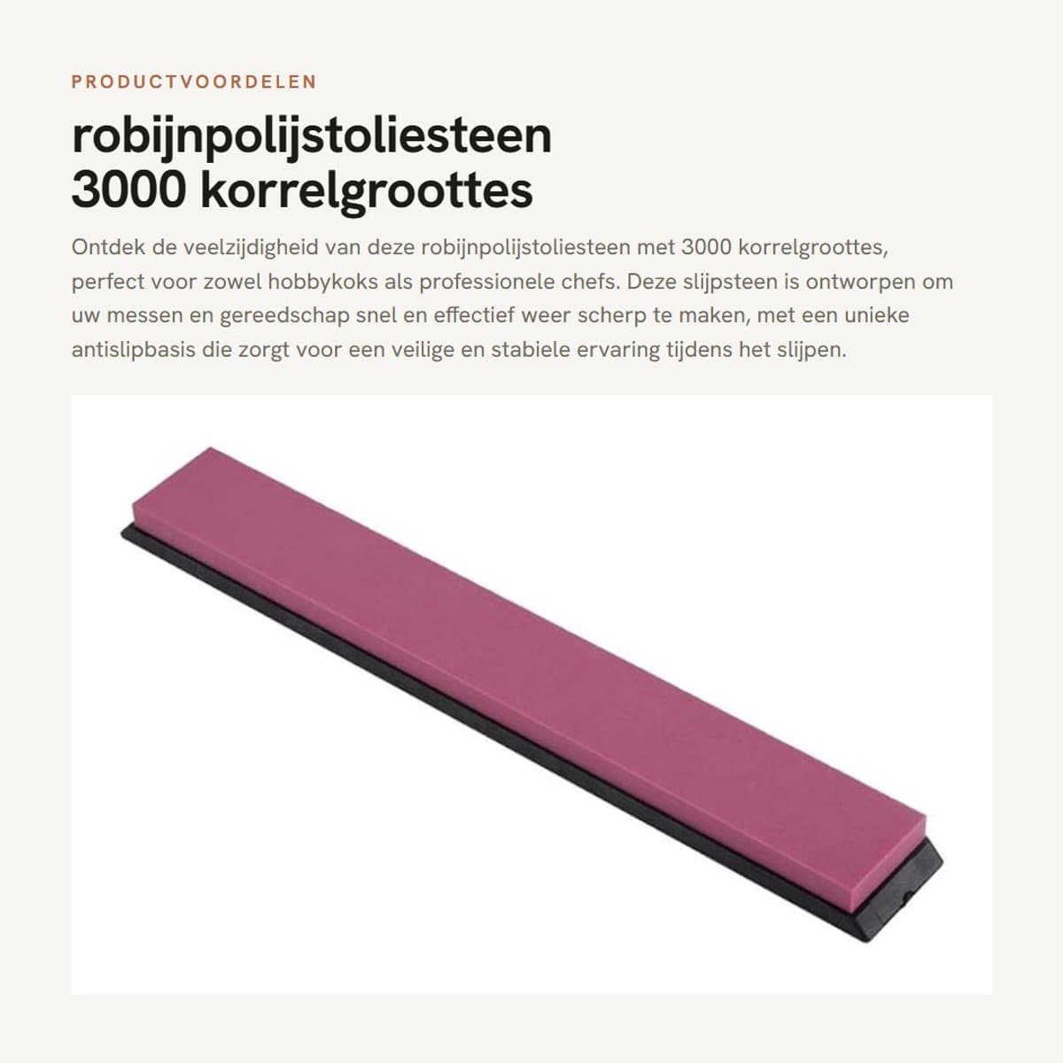 Dailygoods- Slijpsteen 3000 Korrel - Antislip Basis - Compact Formaat - Voor Messen - Eenvoudig en Veilig Gebruik - Lichtgewicht en Draagbaar - Messenslijper