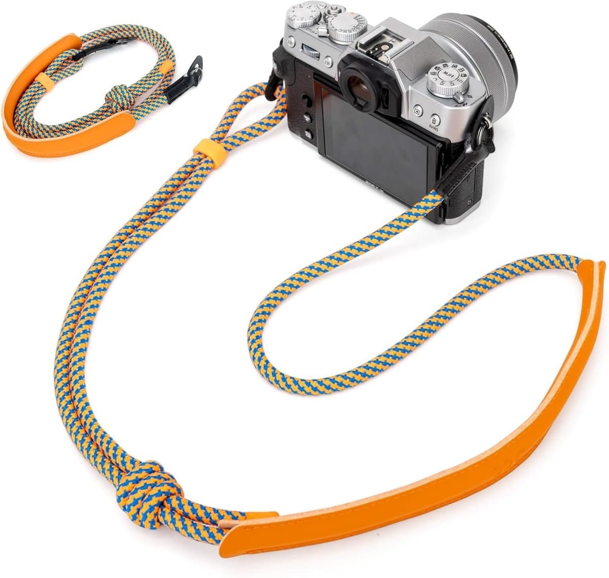 Comfortabele Schouderband voor Compacte Camera - Oranje - Verstelbaar, Duurzaam, Ideaal voor Fotografie