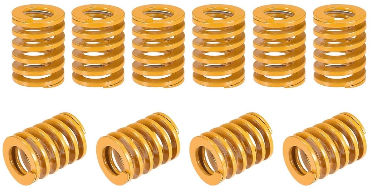 sourcing map 10 stuks matrijzen veer 20 mm 25 mm lichte belasting printplaat voor 3D-printer deel geel