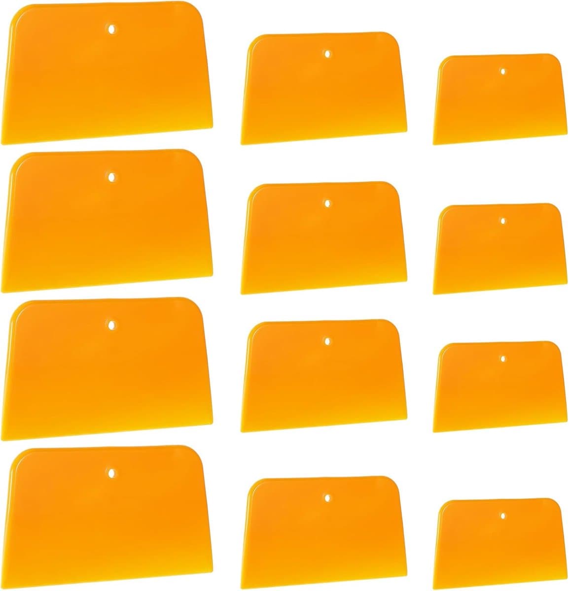 Body filler spreaders 12 stuks - plastic herbruikbaar - 3 maten - ideaal voor carrosseriewerk - SnelShoppen