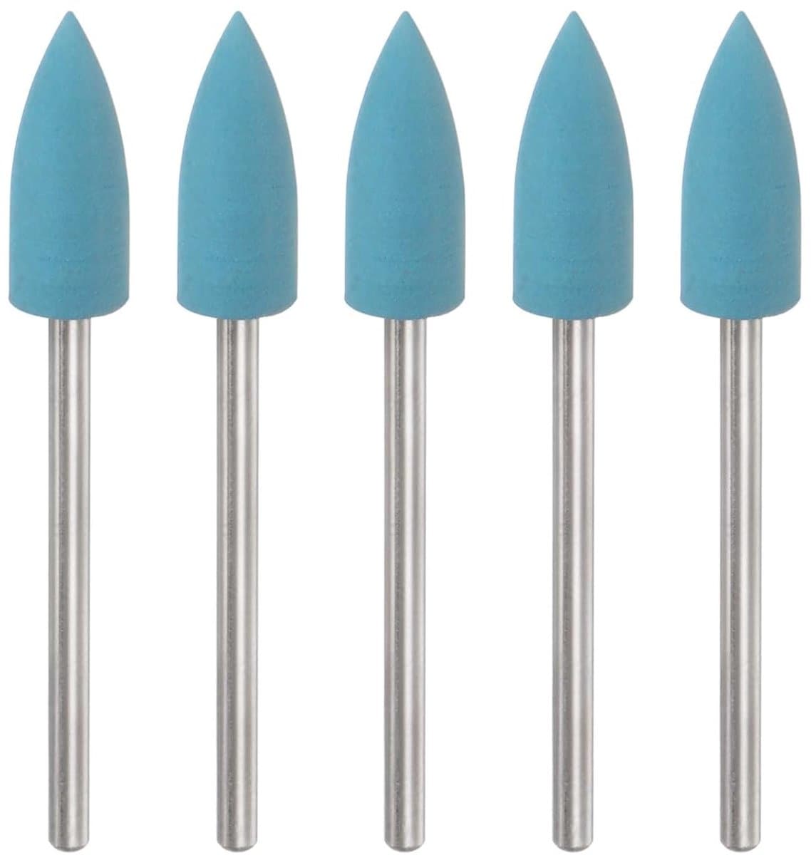 sourcing map 5 stuks rubberen polijstbit silicone schuurwiel 2000 grind 6 mm diameter. Gemonteerde slijpkop voor elektrische slijper draaigereedschap conische vorm