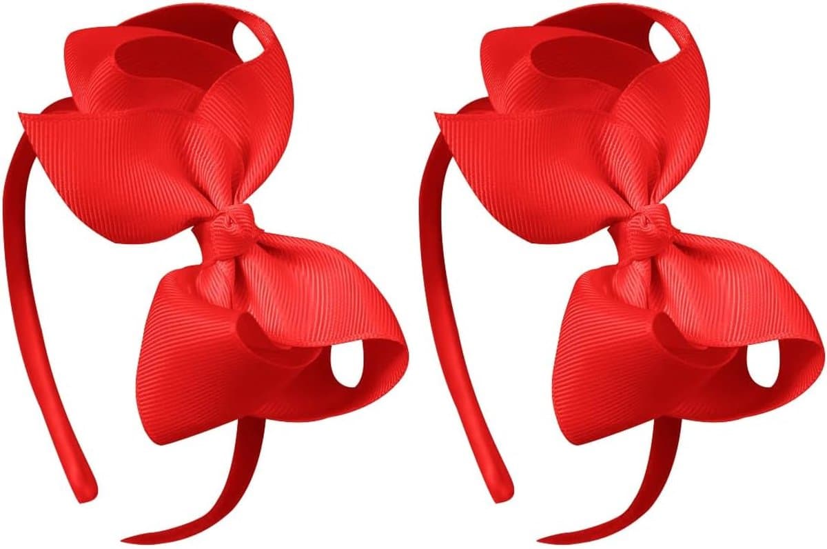 Haarband met rode knoop - 10cm - handgemaakt - houdt haar op zijn plaats - ShopVlot